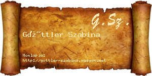 Göttler Szabina névjegykártya
