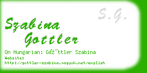 szabina gottler business card